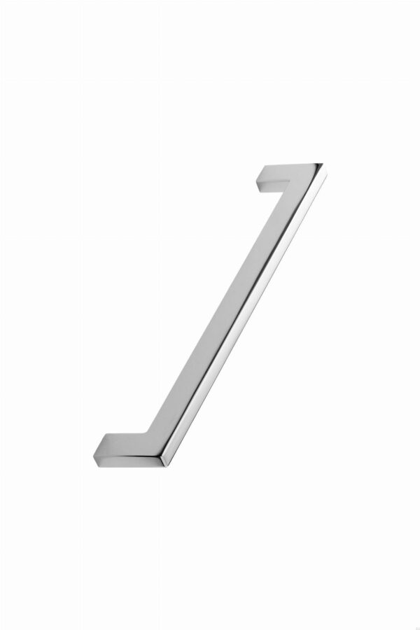 Uchwyt meblowy podłużny Flat 192 Metalowy Srebrny Chromowany
