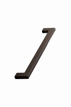 Uchwyt meblowy podłużny Flat 192 Metalowy Ciemnobrązowy