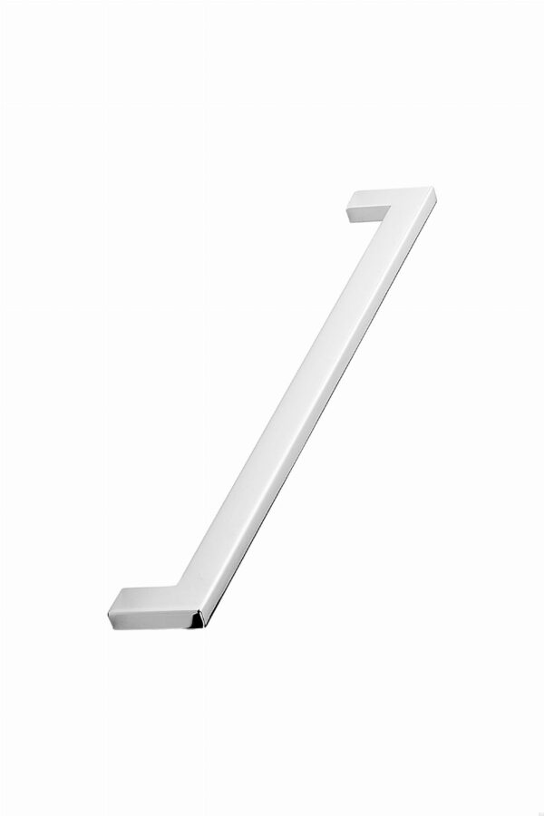 Uchwyt meblowy podłużny Flat 256 Metalowy Srebrny Chromowany