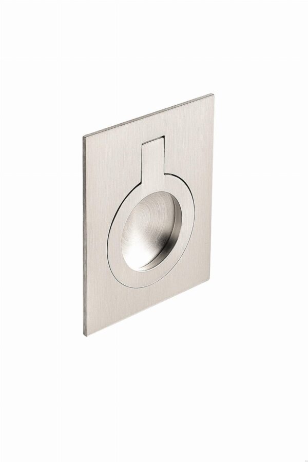 Uchwyt meblowy wpuszczany Flush 32 Metalowy Srebrny