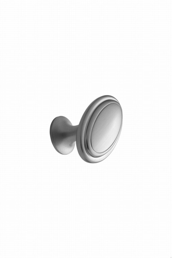 Gałka meblowa Oval 60 Metalowa Srebrna