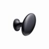 Gałka meblowa Oval Simple W/Pins 26 Metalowa Czarna Matowa