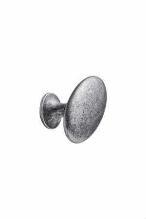 Gałka meblowa Oval Simple W/Pins 26 Metalowa Szara