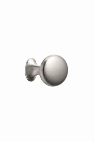 Gałka meblowa Oval Simple W/O-Ring 26 Metalowa Srebrna