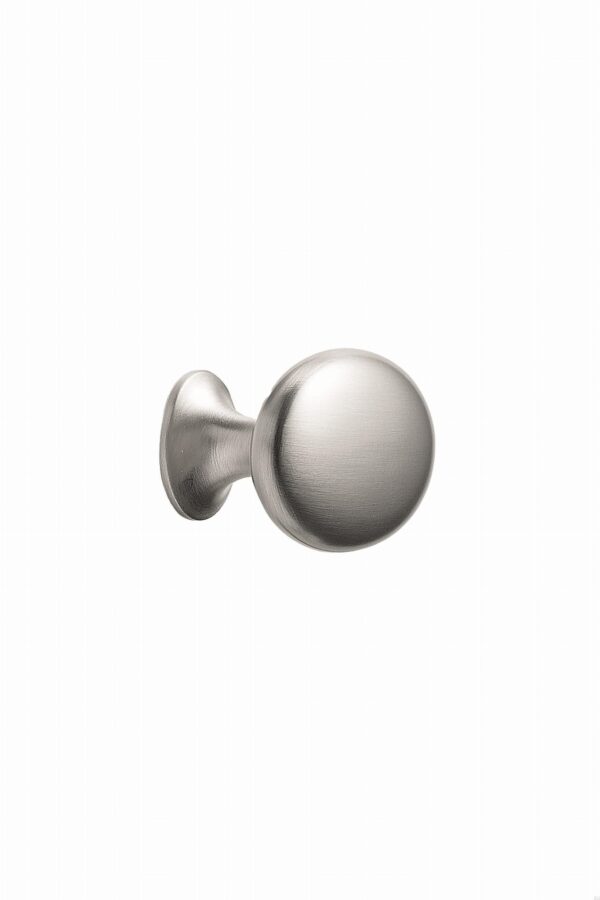 Gałka meblowa Oval Simple W/O-Ring 26 Metalowa Srebrna