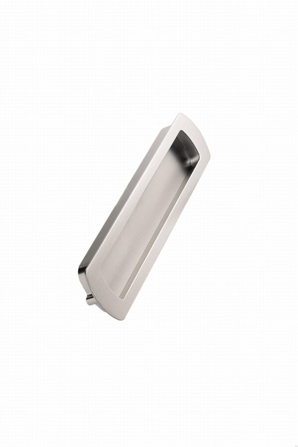 Uchwyt meblowy wpuszczany Lux 128 Metalowy Srebrny