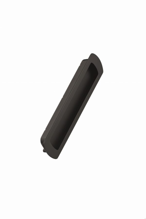Uchwyt meblowy wpuszczany Lux 192 Metalowy Czarny Matowy