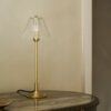 Cotswold mała lampa stołowa z ryflowanym szkłem – Antyczny mosiądz