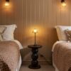 Cotswold mała lampa stołowa z ryflowanym szkłem – Brąz