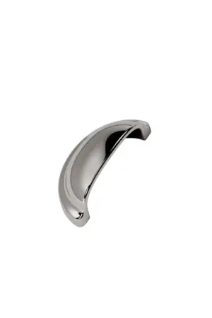 Uchwyt meblowy muszlowy Baron 64 Metalowy Niklowany
