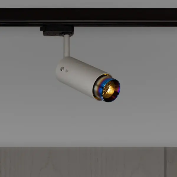 Lampa szynowa punktowa Exhaust Linear Szara z Paloną ą – Niebieski