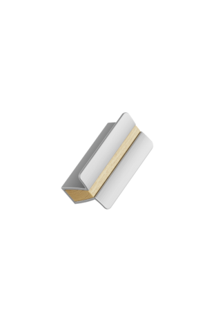 Uchwyt meblowy podłużny Papillon 32 Aluminiowy Srebrny z Drewnem Dębowym