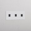 Grove Gniazdo USB-C 30 W x 3 w potrójnej ramce – Do malowania, Czarny