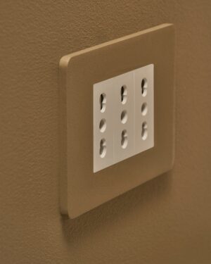 Grove 3-Module 3x Bipasso Socket – Paintable White
