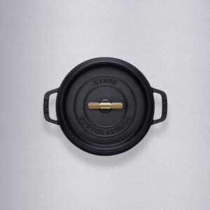 Garnek Cocotte Staub 3.7 L z m radełkowanym uchwytem – Czarny