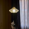 Brookfield średnia lampa wisząca z ryflowanym szkłem – Antyczny mosiądz