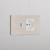 Grove 4-Module USB-C 30W & Schuko/Bipasso Socket – Satynowy nikiel, Biały