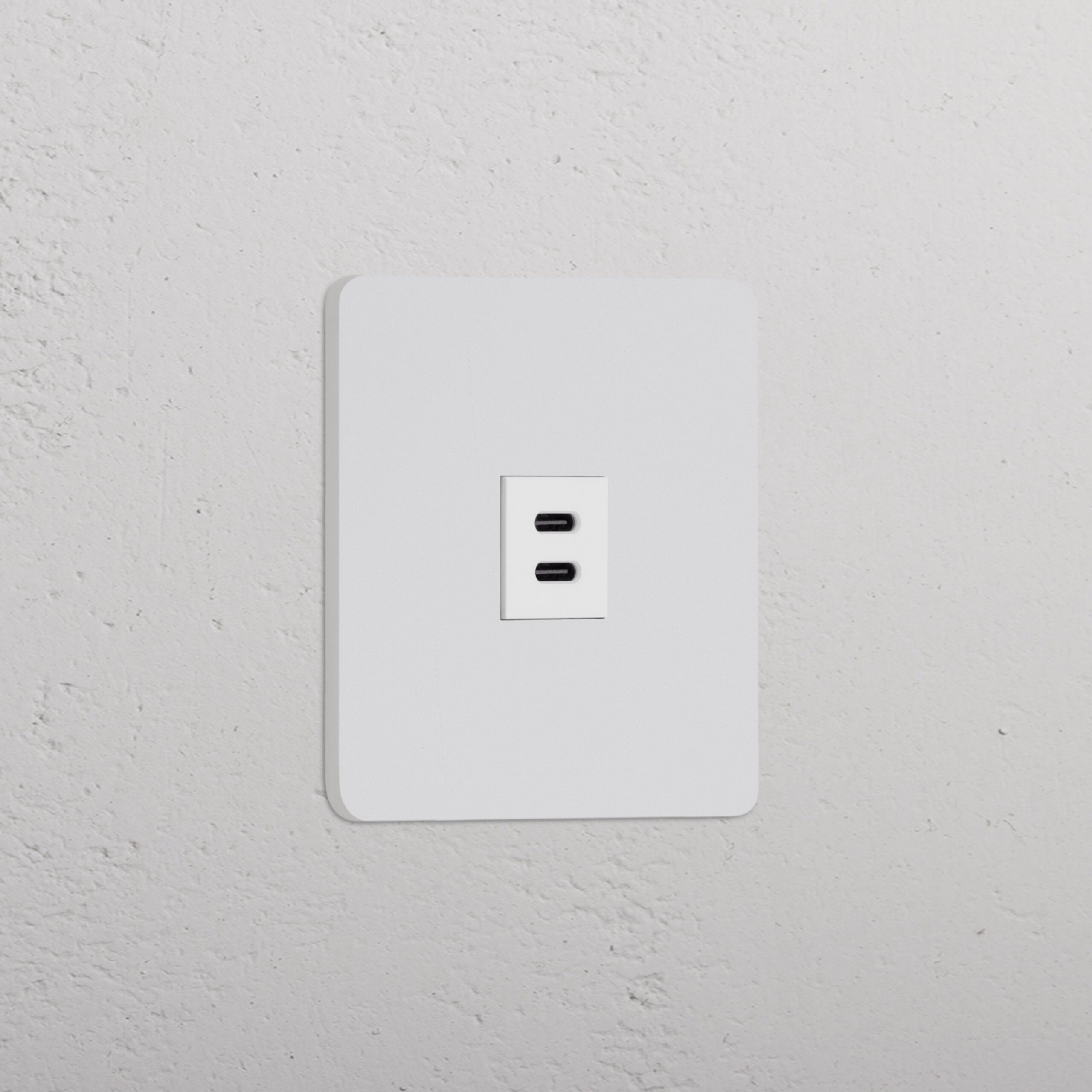 Grove Gniazdo USB-C 30 W w pojedynczej ramce – Do malowania, Biały