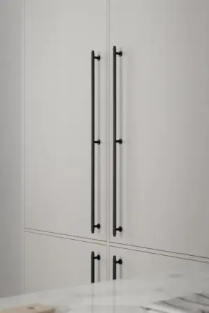 Uchwyt meblowy podłużny Villa Long 640 Aluminiowy Czarny Matowy