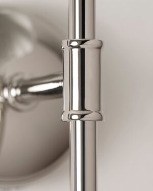 Cotswold kinkiet ścienny z delikatną porcelaną – Polerowany nikiel