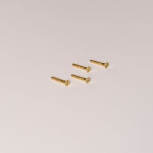 Wkręt samogwintujący do drewna 4 mm x 25 mm do okuć okiennych/zamków i zatrzasków x4 – Antyczny mosiądz