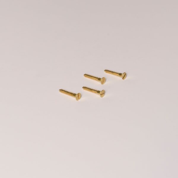 Wkręt samogwintujący do drewna 4 mm x 25 mm do okuć okiennych/zamków i zatrzasków x4 – Antyczny mosiądz