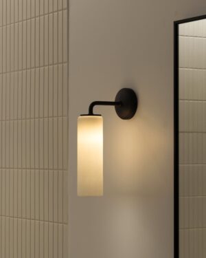 Claremont mały kinkiet ścienny z delikatną porcelaną – Brąz