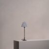 Cotswold mała plisowana lampa stołowa niebieskoszary – Brąz
