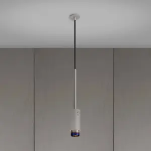 Lampa wisząca punktowa Exhaust Linear Szara z Paloną ą – Niebieski