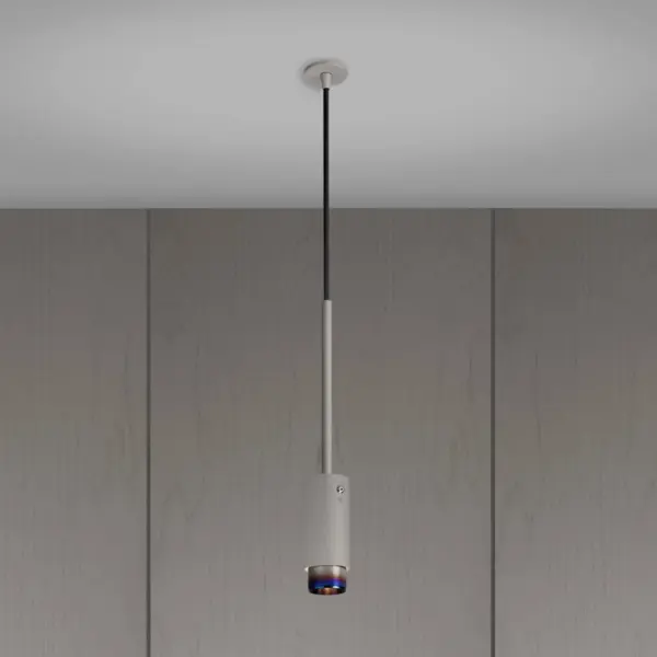 Lampa wisząca punktowa Exhaust Linear Szara z Paloną ą – Niebieski