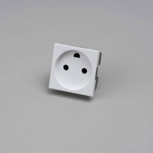 Gniazdo modułowe pojedyncze Typ K Danish 45mm Standard Europejski – Biały (EU)
