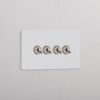 Grove IT Grove 4-Module 4x Toggle Switch – Paintable Satin Nickel