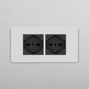 Grove 4-Module 2x Schucko/Bipasso Socket – Paintable Black