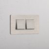Grove 4-Module 2x Rocker Switch – Satynowy nikiel, Biały