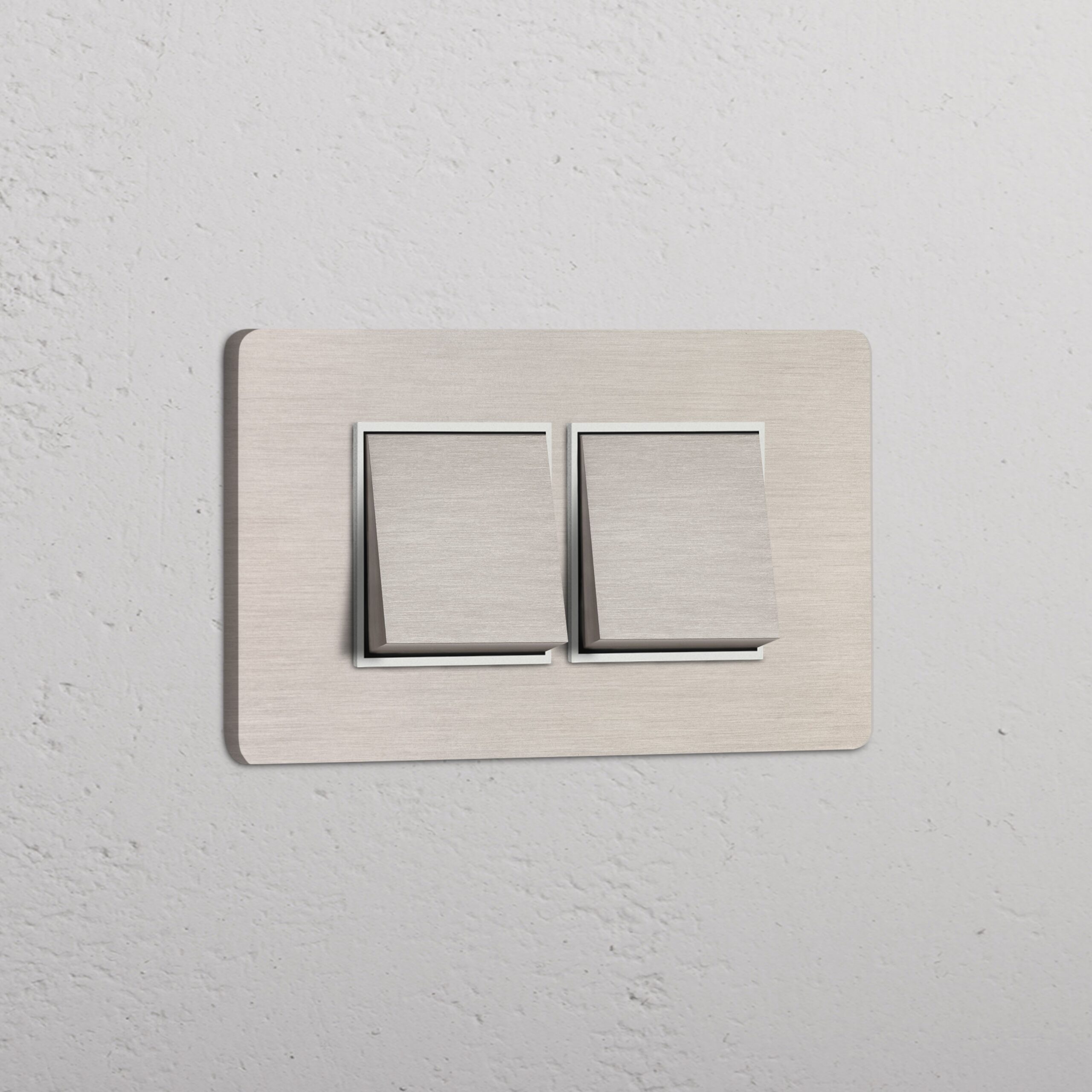 Grove 4-Module 2x Rocker Switch – Satynowy nikiel, Biały