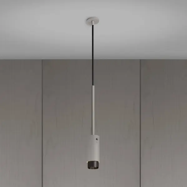 Lampa wisząca punktowa Exhaust Linear Szara z em – Szary