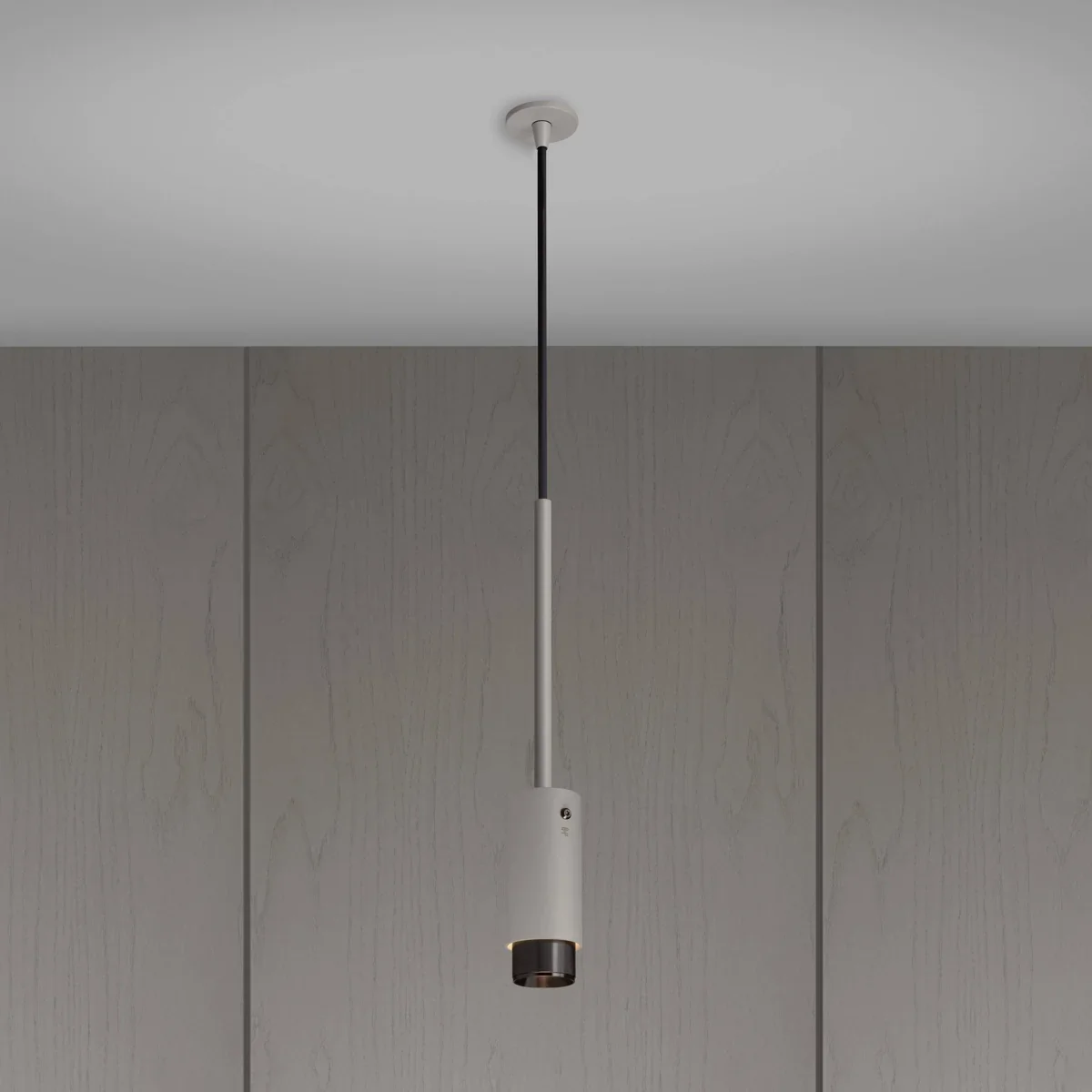 Lampa wisząca punktowa Exhaust Linear Szara z em – Szary