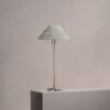 Cotswold średnia plisowana lampa stołowa zielony mech – Satynowy nikiel