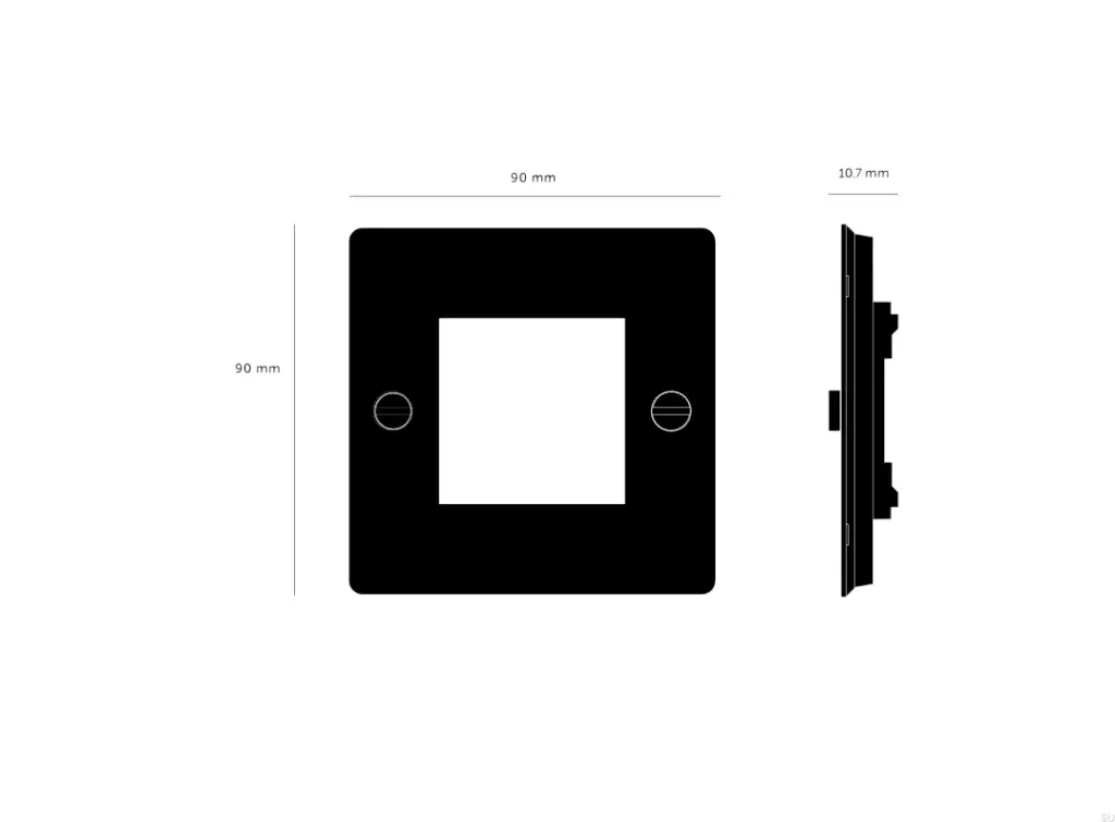 Ramka bez wypełnienia bez logotypu Plate 1G Standard Europejski – Biały (EU)