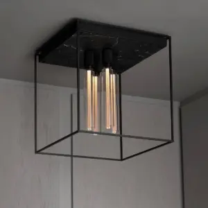 Lampa sufitowa Caged Cross 4.0 Marmur – Czarny