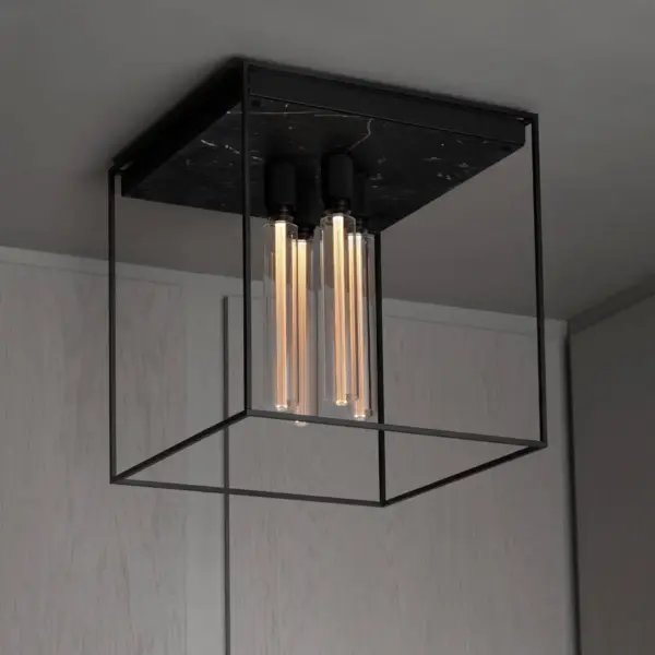 Lampa sufitowa Caged Cross 4.0 Marmur – Czarny