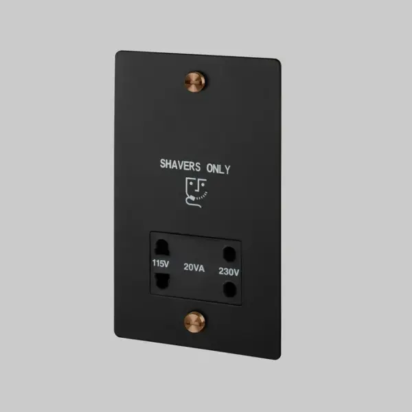 Gniazdo na golarkę Shaver 115V/230V z Standard Brytyjski – Czarny (UK)