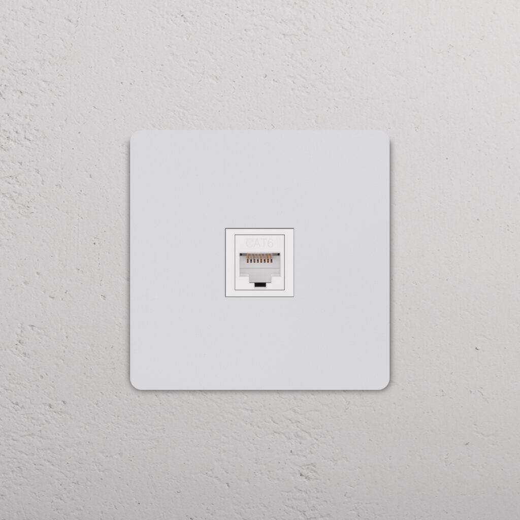 Grove Gniazdo RJ45 w pojedynczej ramce – Do malowania, Biały