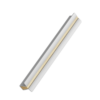 Uchwyt meblowy podłużny Papillon 160 Aluminiowy Srebrny z Drewnem Dębowym