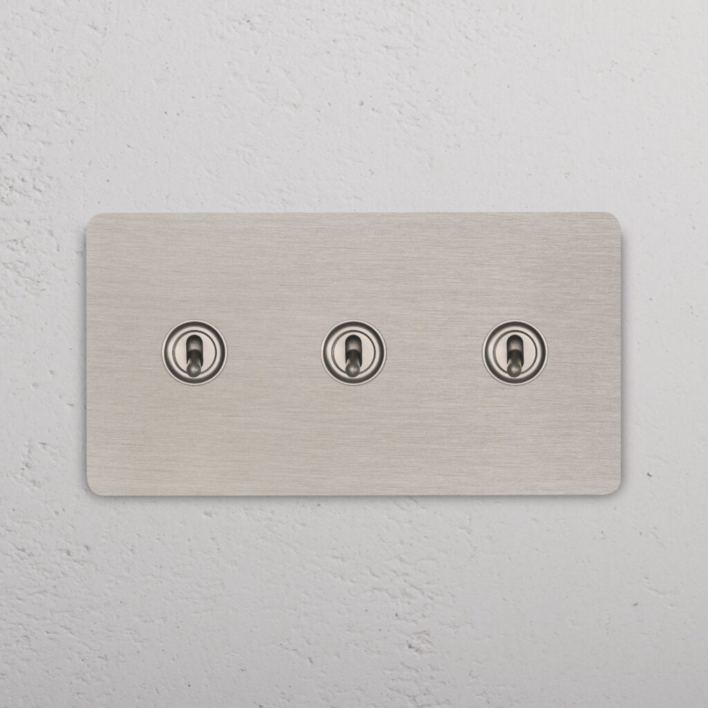 Grove 3-Module 3x Toggle Switch – Satynowy nikiel