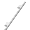 Uchwyt meblowy podłużny Koupe 128 Aluminiowy Srebrny
