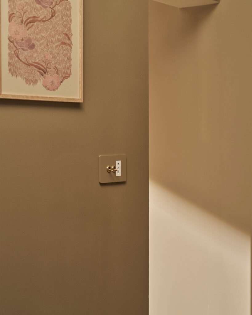 Grove 3-Module 2x Toggle Switch & Bipasso Socket – Paintable Antique Brass, Biały