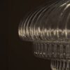 Brookfield średnia lampa wisząca z ryflowanym szkłem – Polerowany nikiel
