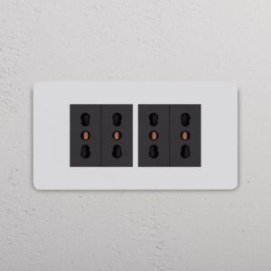 Grove 4-Module 4x Bipasso Socket – Paintable Black