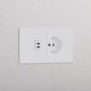 Grove 4-Module USB-C 30W & Schuko/Bipasso Socket – Paintable White